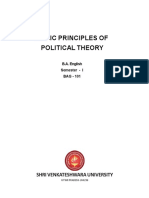 Basic Principles of Political Theory: Shri Venkateshwara University