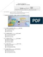 PRUEBA DE DIAGNÓSTICO DE HISTORIA 3°B Corregida