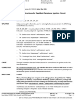 SI Repair Instructions For Seat Belt Tensioner Ignition Circuit