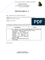 Comunicado N°. 3: Unidad Educativa Fiscomisional "Mariana de Jesús"