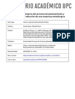 Propuesta de Mejora Del Proceso de Planeamiento y Control de La Producción de Una Empresa Metalúrgica