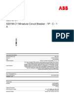 S201M-C1 Miniature Circuit Breaker - 1P - C - 1 A: Product-Details