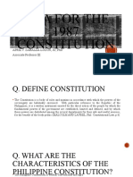 1987 Constitution Q&A