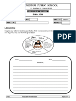 CBSE Class 5 English Worksheet - Diary Writing