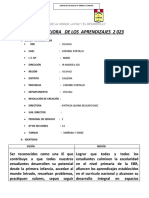 Plan de Mejora de Los Aprendizajes 2 023: "Año de La Unidad, La Paz Y El Desarrollo"