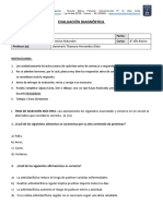 Prueba Diagnóstico 8vo Ciencias