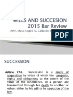 Wills and Succesion 2015 Bar Review: Atty. Myra Angeli A. Gallardo-Batungbakal