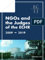 ECLJ Report, NGOs and The Judges of The ECHR, 2009 - 2019, February 2020, Complete Edition PDF