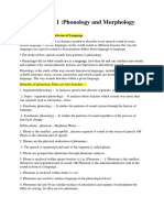 MODULE-I Phonology & Morphology IIyr