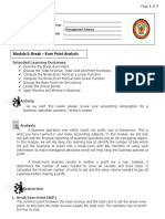 Management Science Module 8 - Break - Even Point Analysis