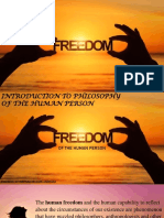 Freedom of The Human Person Intro To Philosophy