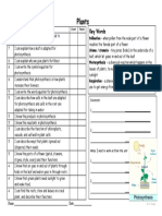 Plants Target Sheet KS3 AVG