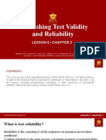 Lesson6 Establishing Test Validity and Reliability