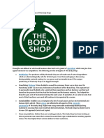 SWOT Analysis of The Body Shop