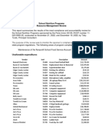 Paris FY 21 Audit Findings - Nutrition