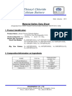 Xeno Energy Lithium Thionyl Chloride MSDS