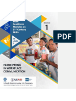 Module 1 - NC II - Participating in Workplace Communication - ForTrainingOnly