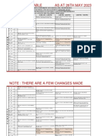 Revised Diploma Teaching Timetable May - Aug 2023