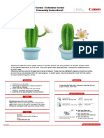 Cactus Con Flor - Papercraft