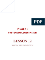 Lesson 12 System Implementation