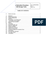 Welding Fabrication Procedure API 650 Tank