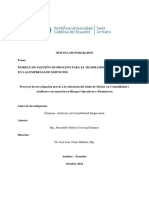 Modelo de Gestión de Proceso para El Mejoramiento Continuo en Las Empresas de Servicios