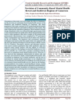 Telephones and The Provision of Community Based Mental Health Services in The Northwest and Southwest Regions of Cameroon