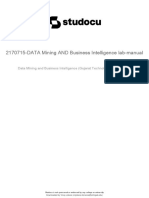 Data Mining and Business Intelligence Lab Manual