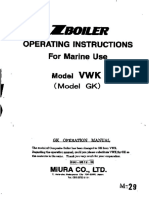 MIURA BOILER - Model VWK - M29 OPERATING INSTRUCTIONS FOR MARINE USEBOILER - Compressed