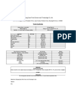 Product Specification - Coconut Latte