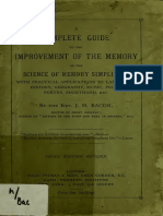 A Complete Guide To The Improvemente of The Memory - Rev. J.H. Bacom