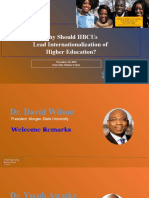 Why Should HBCUs Lead Internationalization of Higher Education