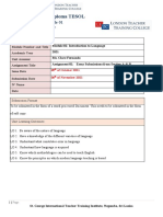 Graduate Diploma in Tesol - Assignment Brief For Module 1 - Section A - B - Tesol O3