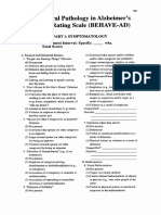 Behavioral Pathology in Alzheimers Disease Rating Scale Behavead 1997