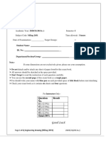 Engineering Drawing Exam Sample 1