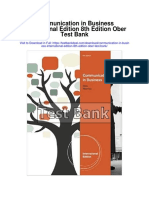 Communication in Business International Edition 8th Edition Ober Test Bank