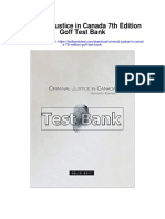 Criminal Justice in Canada 7th Edition Goff Test Bank