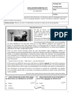 Evaluación 3 - Comprensión de Texto Litearios y No Literarios.