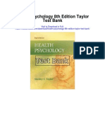 Health Psychology 8th Edition Taylor Test Bank