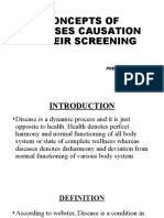 Concepts of Diseases Causation & Their Screening