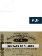 On Buy Back of Share