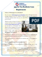 US Mortgage For Non Residents Loan Requirements