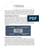 Report On Interpretation of Test Scores