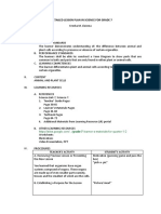 A Detailed Lesson Plan in Science For Grade 7 - Animal and Plant