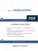 Module 6.3 OSH Legislations