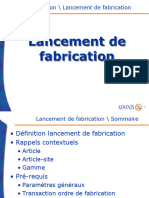 Lancement de Fabrication