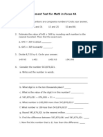 Math in Focus 4A Worksheet