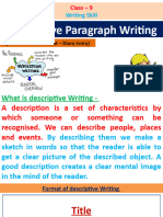 Descriptive Writing Class 9