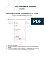 Instructions To Download Your Financial Projection Template