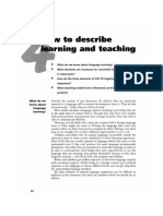 How To Describe Learning and Teaching